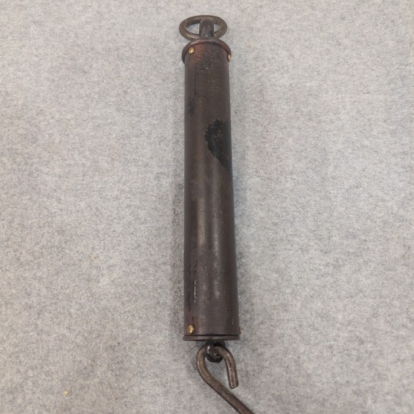 Antique Hanging Spring Scale Balance (0-50 lbs) – Made in USA – Brass Face - Picture 6 of 6